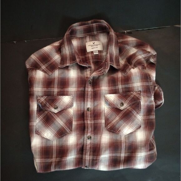 🆕👔 American Eagle Plaid Shirt - Picture 1 of 4